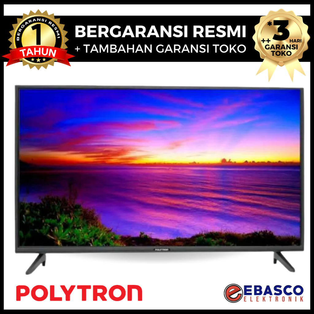 POLYTRON LED Tv 40 Inch 40V8953 Digital Tv 40" HD Resolution