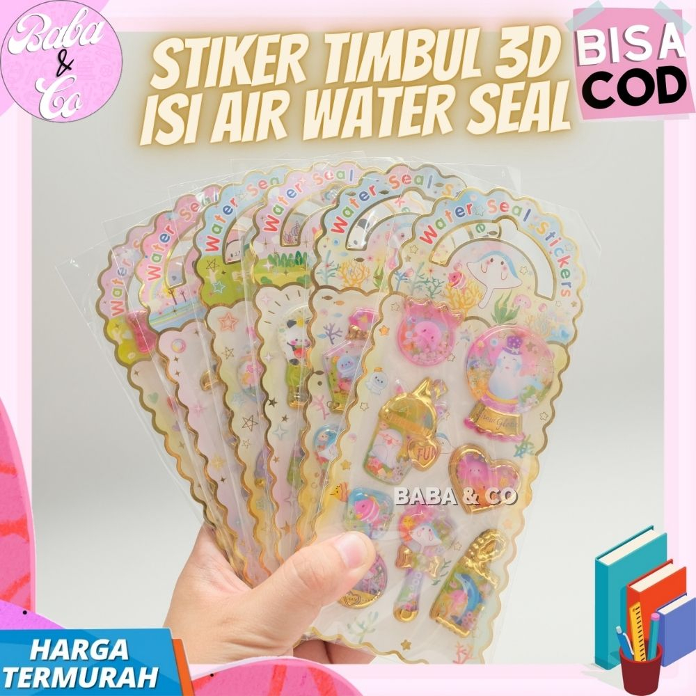 

STIKER TIMBUL 3D AIR WATER SEAL STICKER UNIK DEKORASI MURAH LUCU UNIK