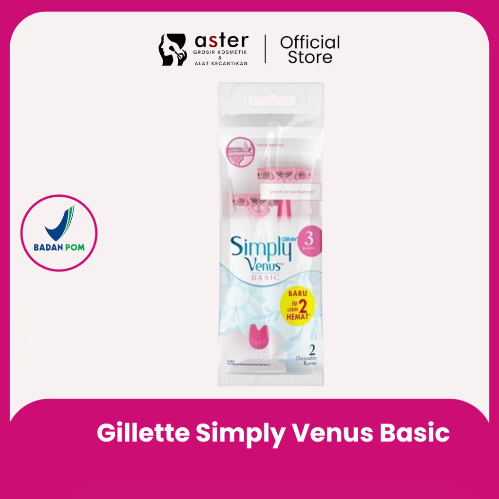 Aster Kosmetik -  Gillette Simply Venus Basic - Cukuran Wanita