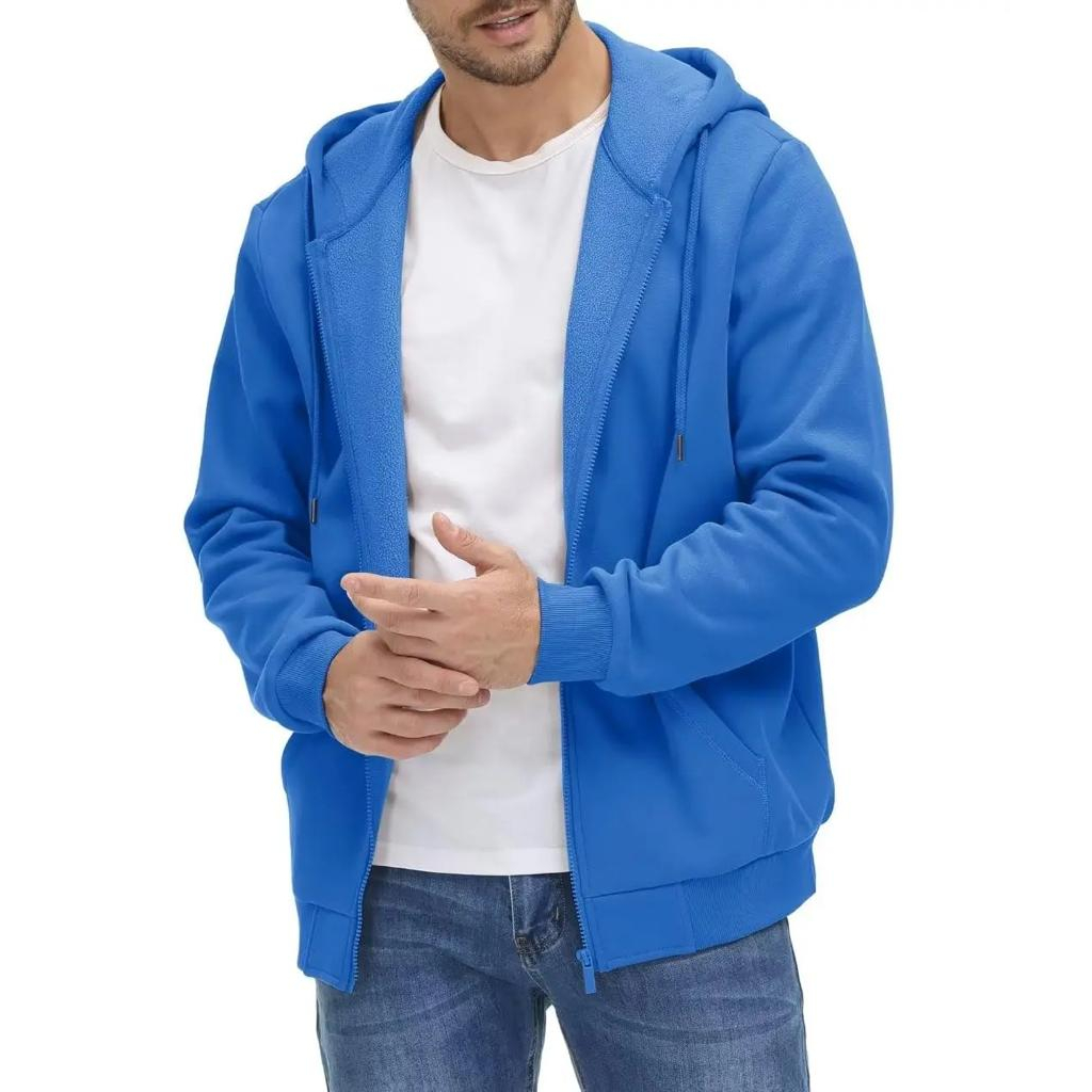 Zirdigo Jaket Zipper Distro Polos Blue Unisex Jaket Resleting