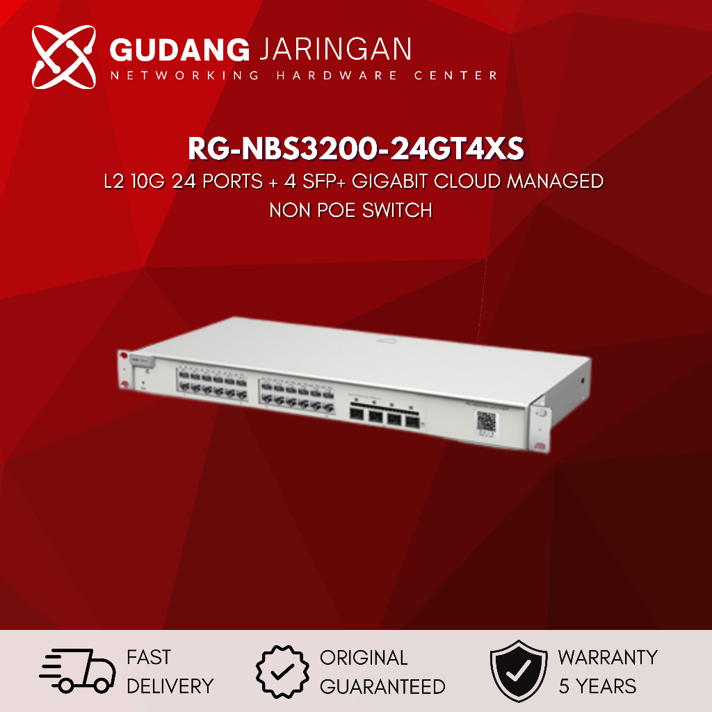 RG-NBS3200-24GT4XS RUIJIE REYEE 24 Port + 4 SFP+ L2 10G GIGABIT SWITCH 24-Port 10G L2 Managed Switch