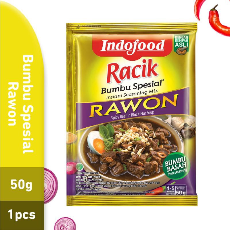 

Bumbu Racik Spesial RAWON 50g Indofood - Bumbu Racik Spesial Indofood Rawon