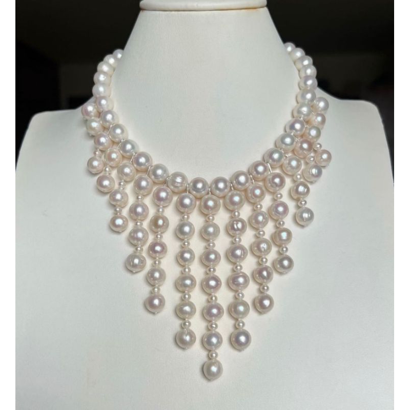 Kalung Wanita Kekinian Mutiara Tawar Asli Bersertifikat || kalung mutiara asli || kalung wanita keki