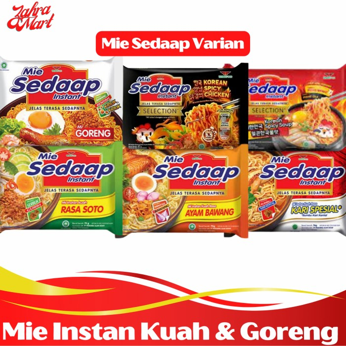 

Mie Sedaap Goreng & Kuah Eceran Aneka Rasa