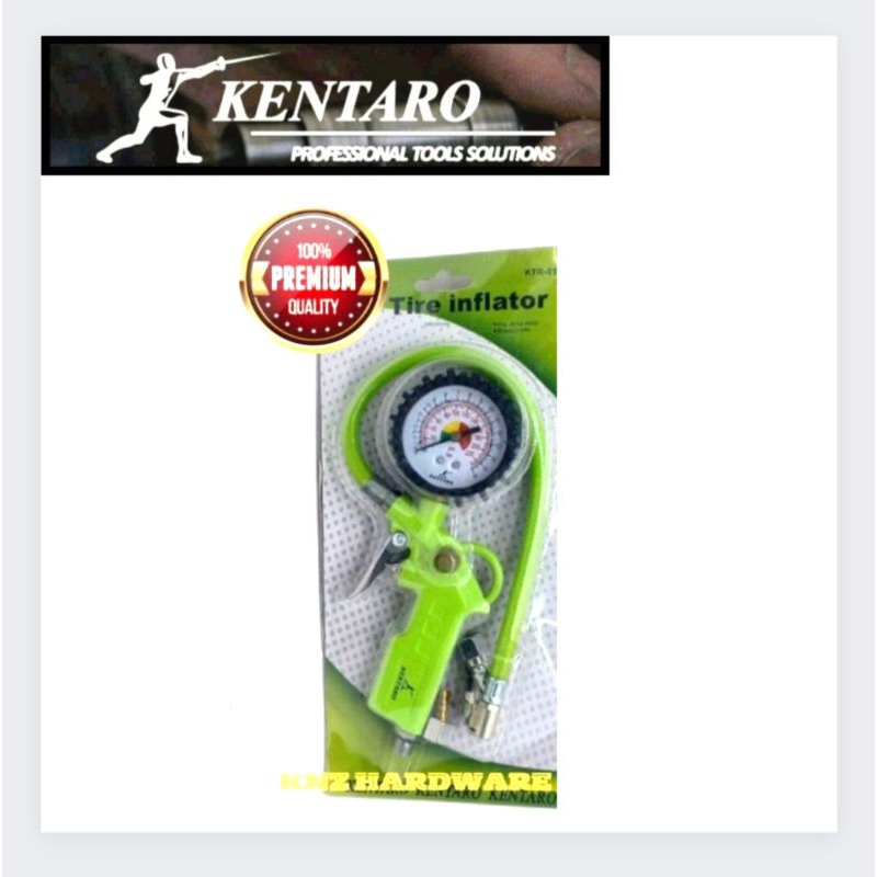 Inflator Alat Isi angin KENTARO, Ukur Tekanan Ban Mobil
