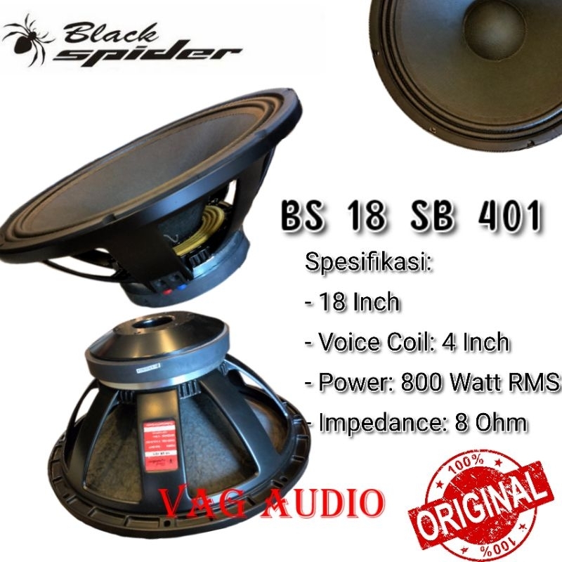 SPEAKER COMPONENT BLACK SPIDER BS 18 SB 401