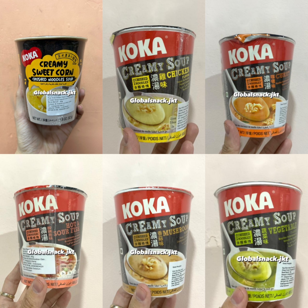 

[CUP] KOKA CREAMY SOUP SWEET CORN / HOT & SOUR FISH / CURRY / CHICKEN / VEGETABLE / MUSHROOM