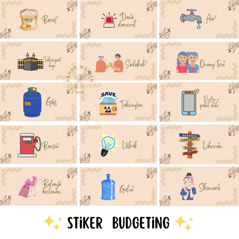 

STIKER BUDGETING STICKER BUDGET STIKER KEUANGAN STICKER PENGELUARAN STIKER BINDER BINDER KEUANGAN MONTHLY PLANNER