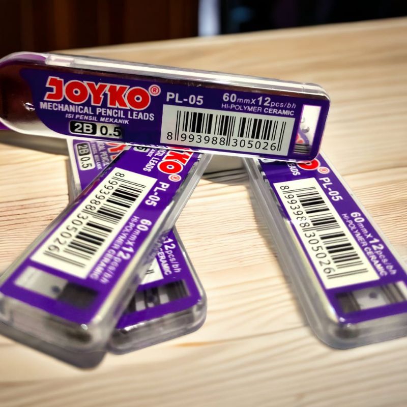 

isi pensil mekanik Joyko 2B PL-05 / 0.5 (1 tube isi 12pcs lead)