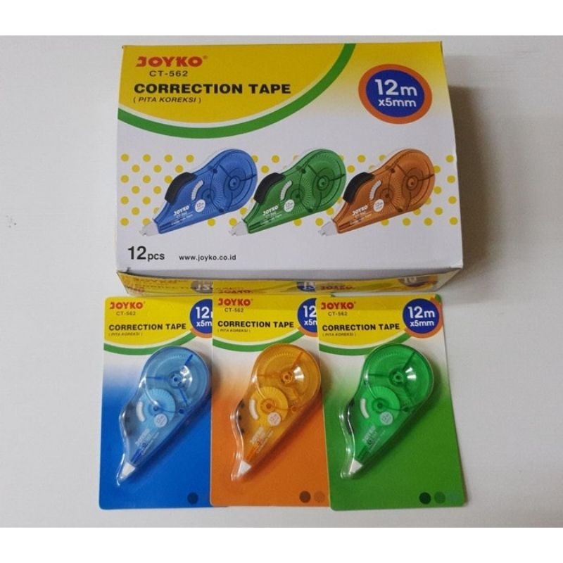 

Corection Tape/Stipo Kertas/Penghapus/Tip X/JOYKO CT-562