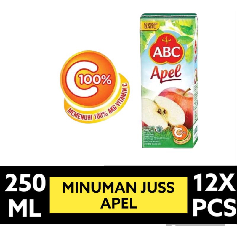 

ABC MINUMAN JUSS RASA APEL UKURAN 250ML isi 12 pcs