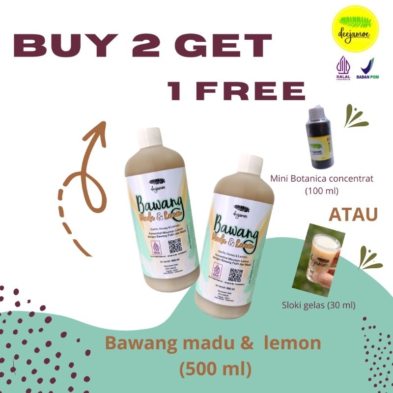 

PROMO Paket Bawang Madu Lemon Concentrate 500ml (2 botol) FREE Botanica concentrat