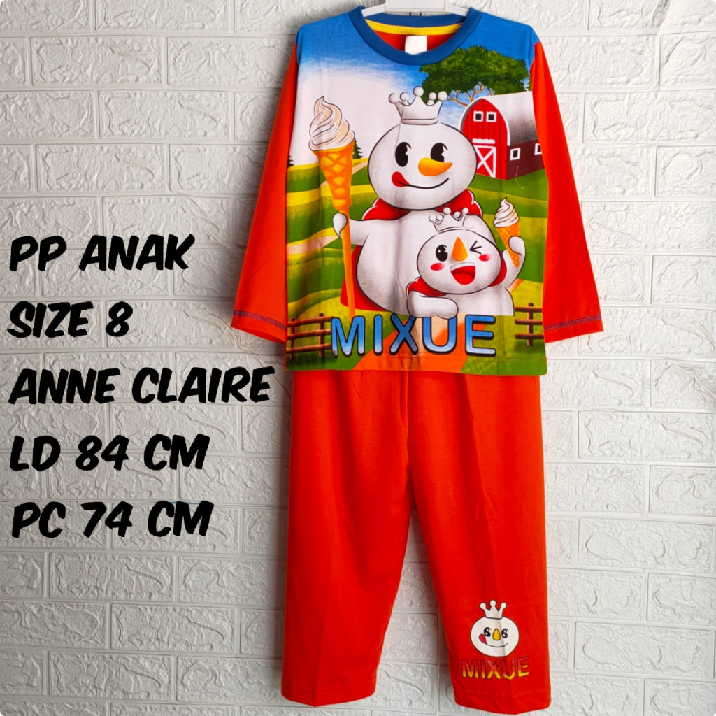 Setelan Anak One Set Babydoll / Baju Tidur Babydoll Anak Celana Panjang Lengan Panjang PP Anak  Size