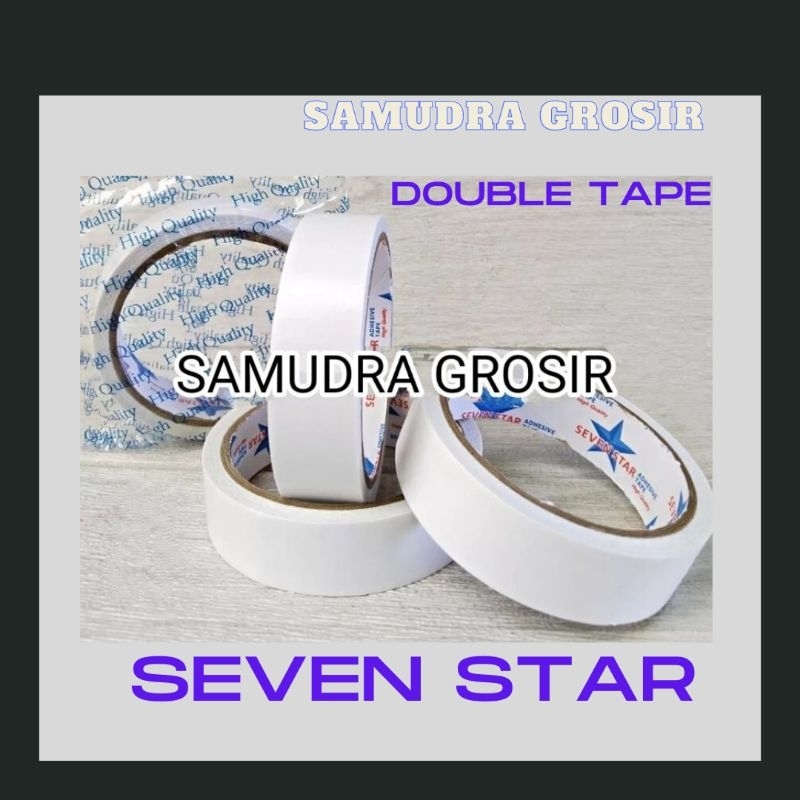 

Isolasi Double Tape StarTape/Seven Star 24mm×7meter / 1 Inchi bolak balik