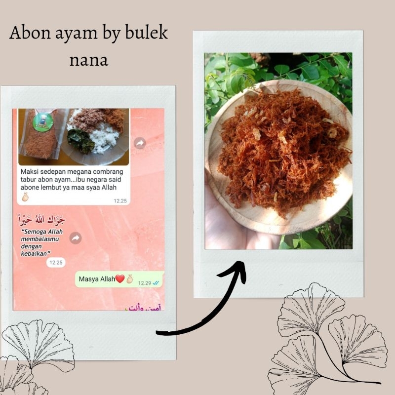 

Abon ayam isi 250 gr