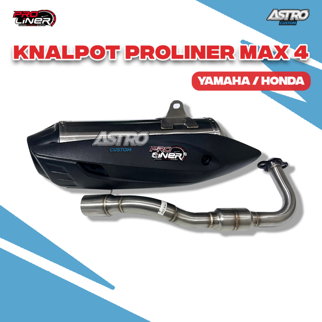 Knalpot Racing Proliner MAX 4 Fazzio Nmax Aerox 155 Vario 125 150 PCX ADV 150 160 Kenalpot PRO LINER