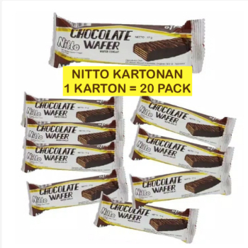 

NISSIN NITTO BUNDLING (isi 10 pack) Nissin Nitto Chocolate Wafer Coklat 1 pack isi 10 Wafer Nissin