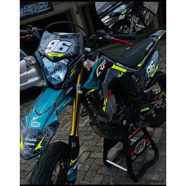 Decal CRF full body hijau tosca bisa custom
