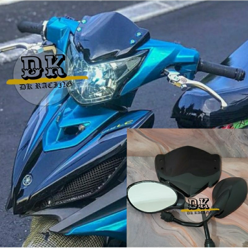 TERLARIS PAKETAN JUPITER MX NEW 135 LC VISOR JUPITER MX NEW 135 LC HITAM PLUS SPION JUPITER MX NEW 1