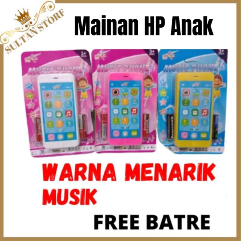 PROMO !! Mainan hp hp an anak anak layar sentuh murah perempuan handphone anak