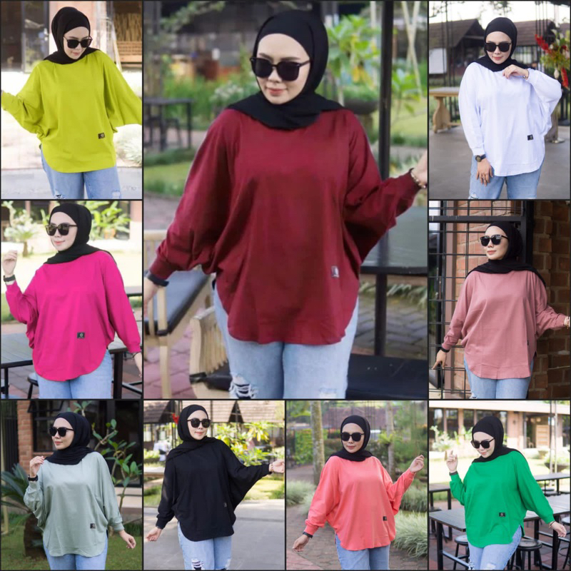 FST ORIGINAL AUTENTIC KAOS BATWING OVERSIZE PREMIUM  / KAOS WANITA JUMBO / ATASAN WANITA BATWING JUM