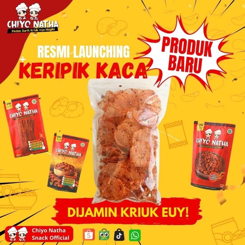 

[TERMURAH] KERIPIK KACA Chiyo Natha 200gr Pedas Daun Jeruk