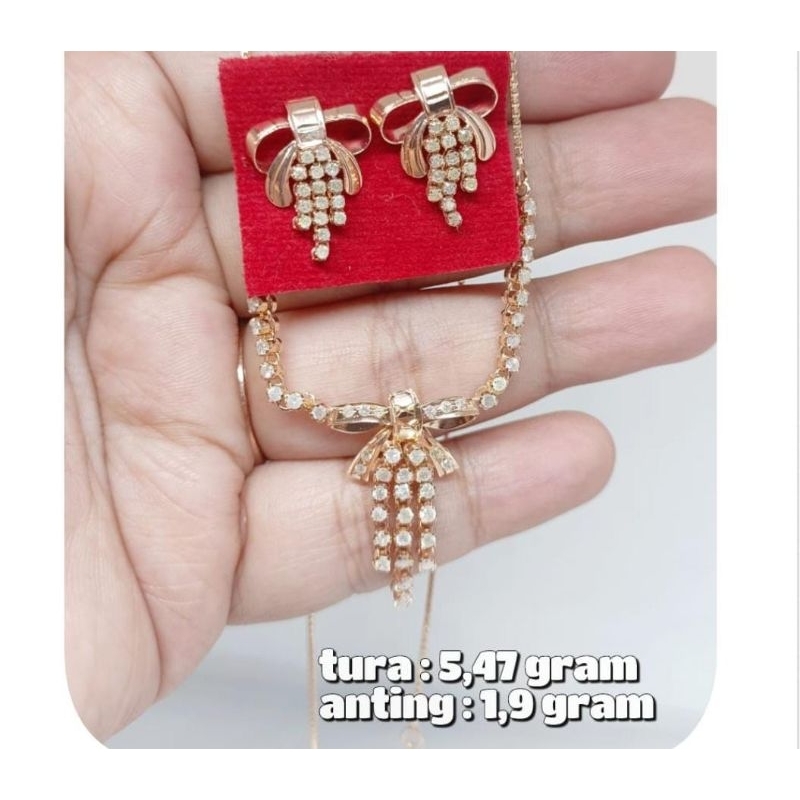 Anting Berlian Medan Asli Mata cantik lengkap Surat