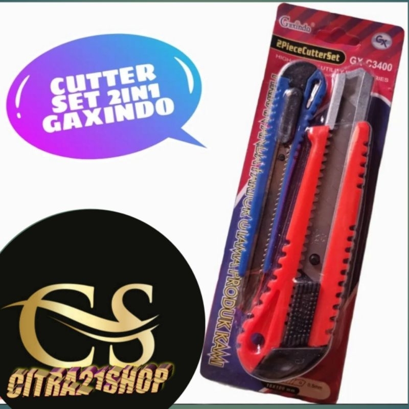 

CUTTER SET GAXINDO/PISAU KATER SET ISI 2 MATA PISAU KATER