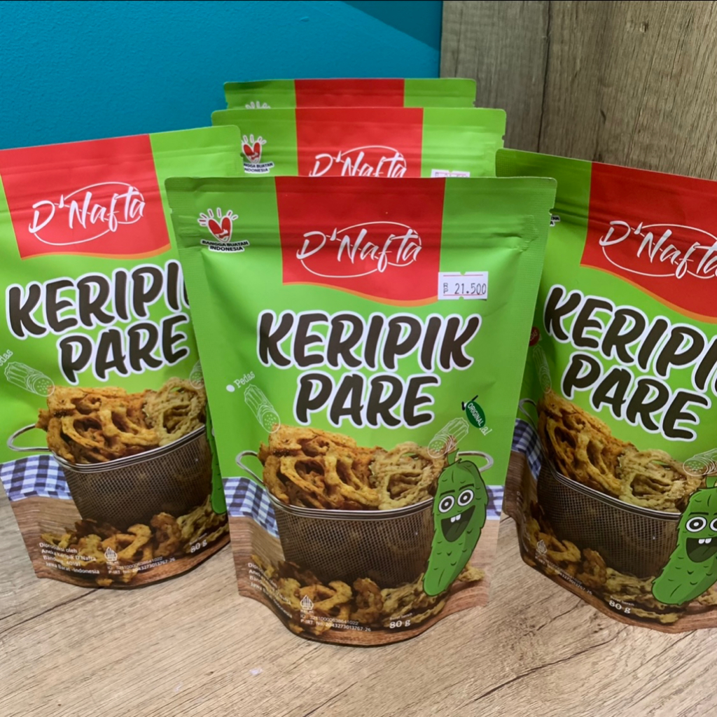 

Snack cemilan KERIPIK PARE D NAFTA - RASA GURIH TIDAK PAHIT