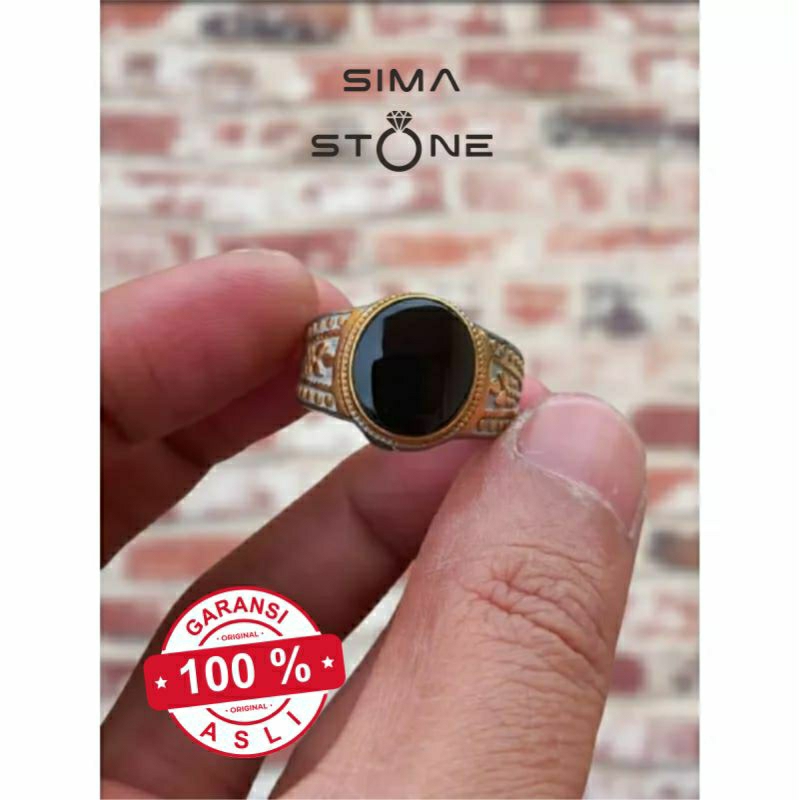 Cincin Batu Akik Yaman Habasyi Original Size Kantoran