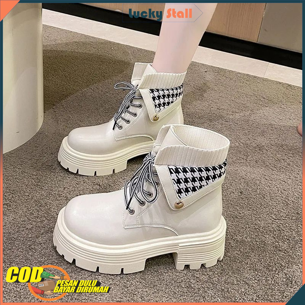 GRATIS BOX Sepatu Boots Tinggi Winter Wanita Korea Style Fashion LS - 0319