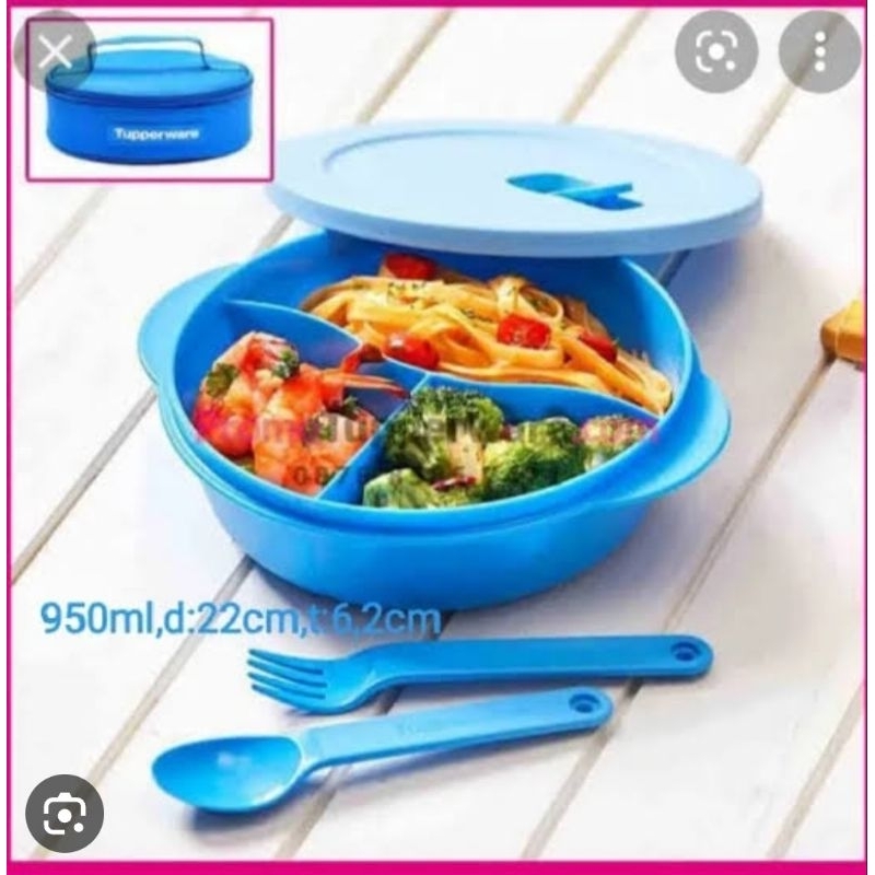 cristalwave lunch set tupperware/ tempat bekal bulat