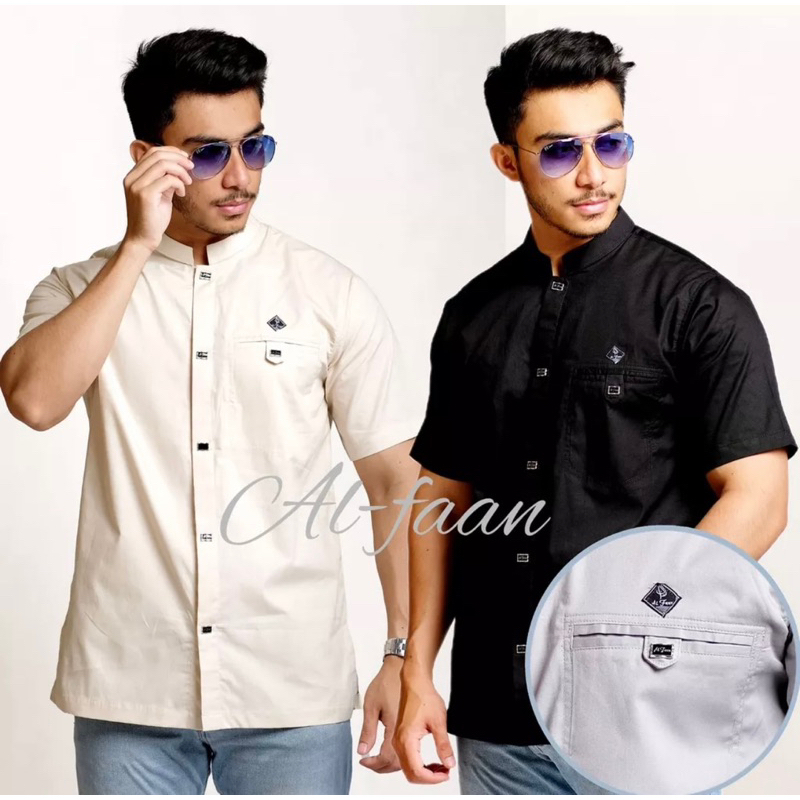 Kemeja Koko Kemko Al-Faan Cotton Premium | Busana Muslim Pria Dewasa Koko Kurta Alfaan Original