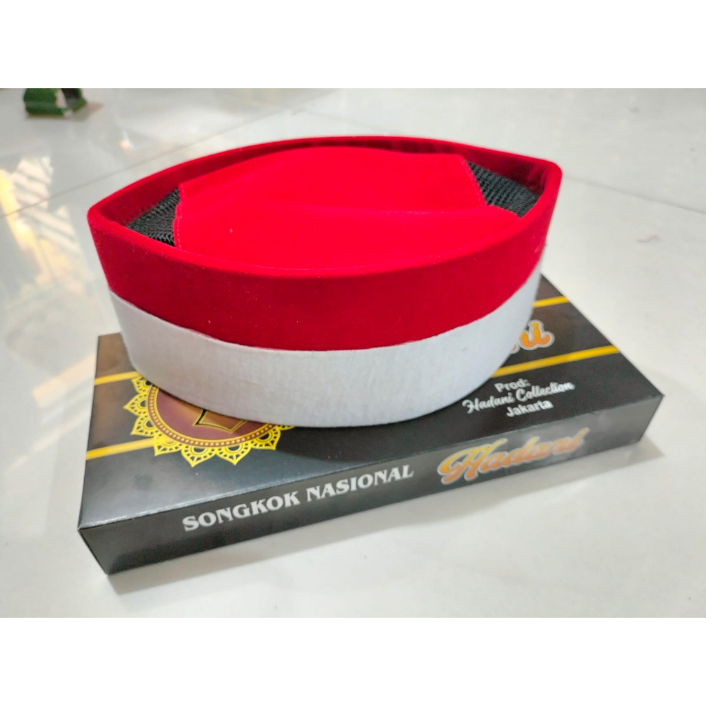 songkok peci merah putih / songkok merah putih