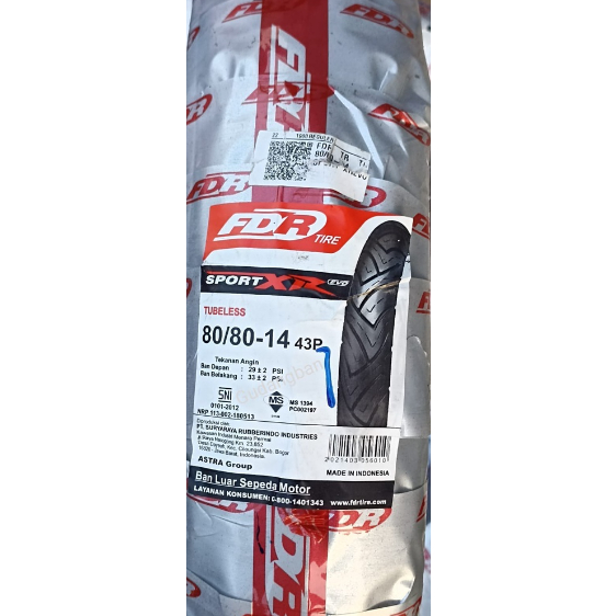 COD TerMurah promo diskon ban tubles fdr sport xr evo 80/80-14 ring 14 matic beat scoopy mio vario n