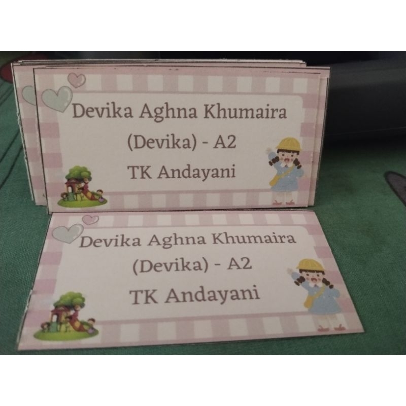 

Label nama buku