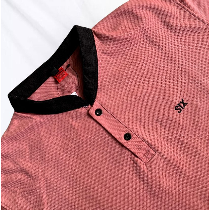 Kaos Polo Kerah Sanghai Pria Dewasa Lengan Pendek Salam Bahan Katun
