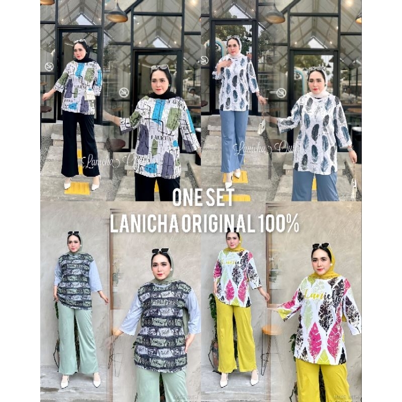 VRN ID - ONE SET LANICHA OVERSIZE/SETELAN KAOS LANICHA/SET LANICHA ORIGINAL/SET PREMIUM