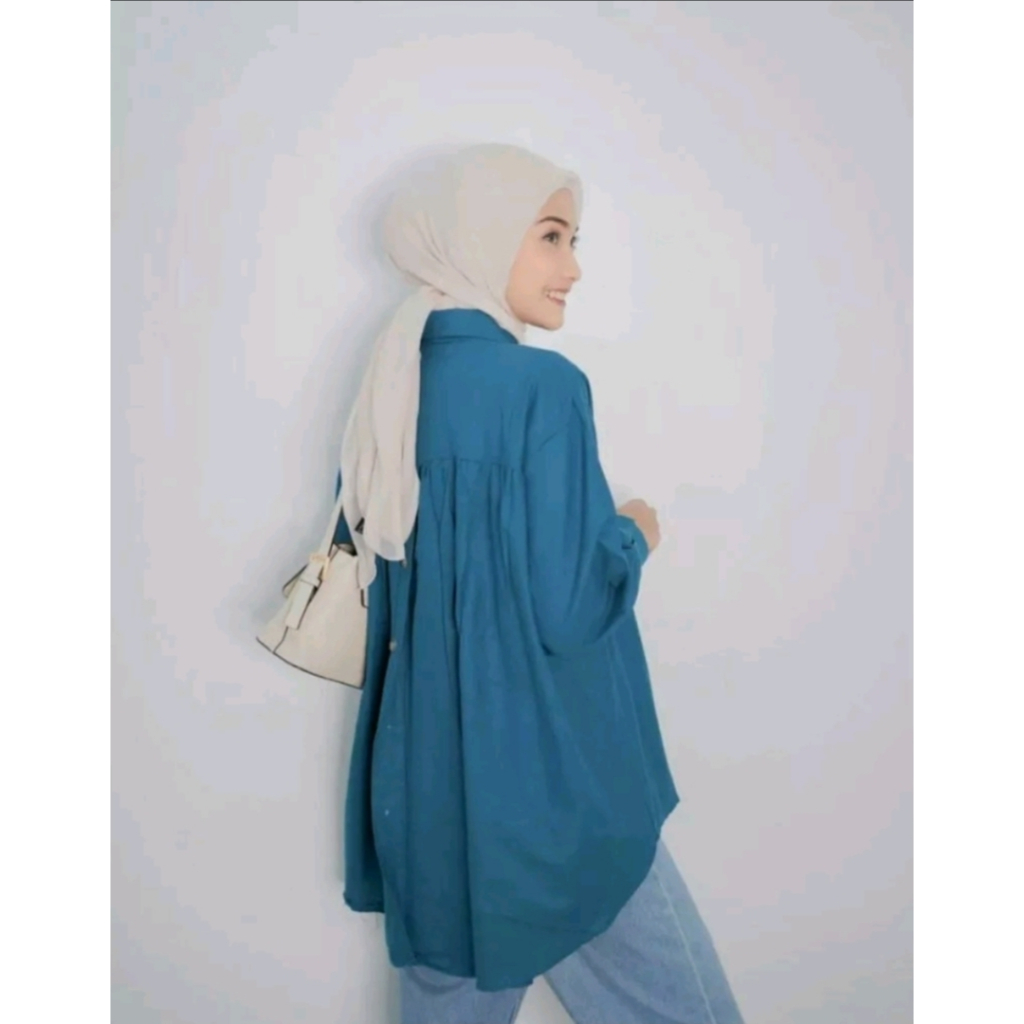 Hana Shirt Atasan Wanita Kemeja Variasi Kancing Belakang