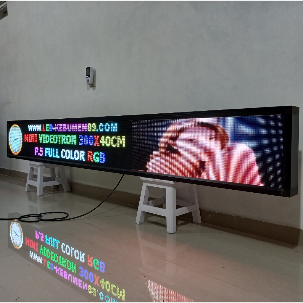 Videotron 300x40cm full color RGB P5 Outdoor
