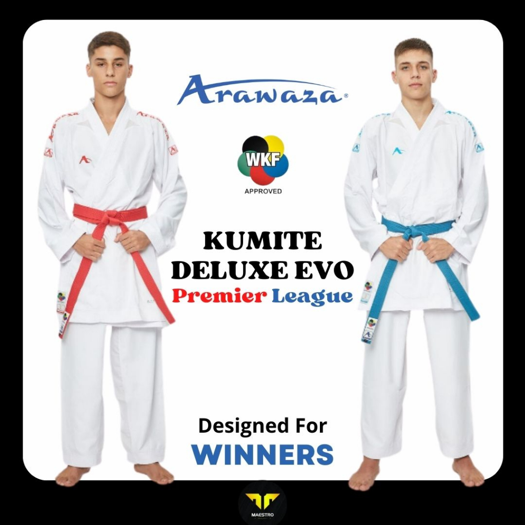 ARAWAZA DELUXE EVO "Premier League" (Seragam Karate) - KUMITE - WKF Approved