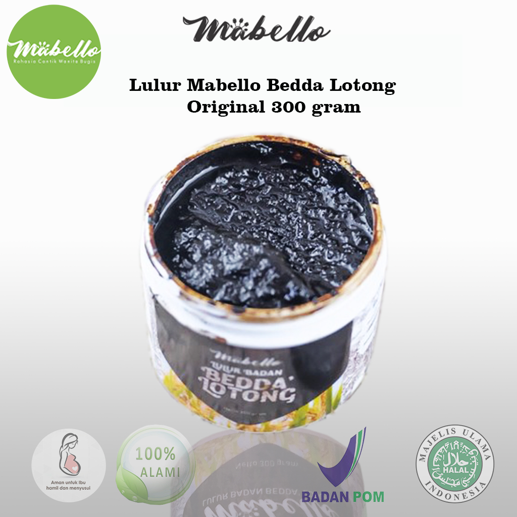 Mabelo lulur badan bedda lotong mabello bedak lotong dari rempah original 300 gram