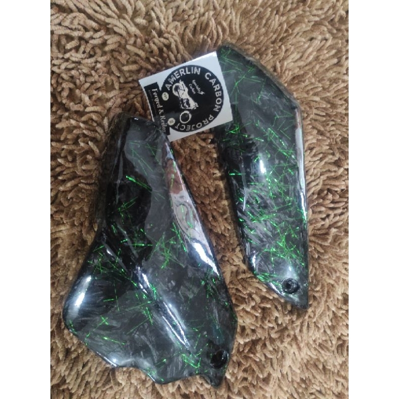 Tutup Aki Force 1 Carbon Forget Serat Hijau | tutup aki poswan carbon kevlar original