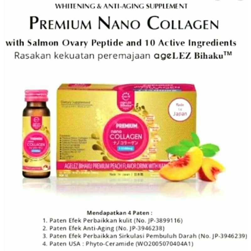 

Premium Nano Collagen / Agelez Bihaku Japan Health Suplement