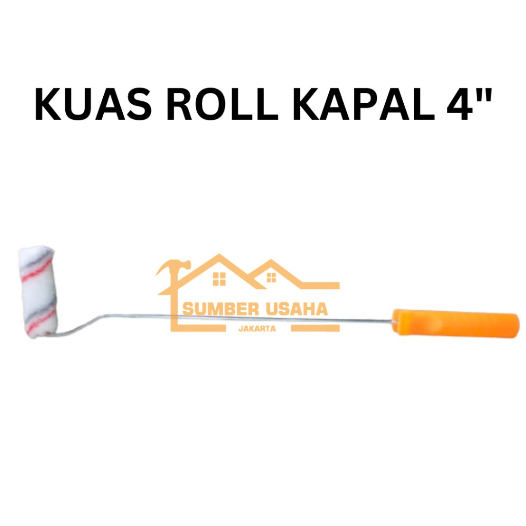 Kuas Roll Kapal 4 Inch Rol Kecil Bulu Halus Lembut Cisal Cat Dinding Tembok Kayu Besi Murah SUJ