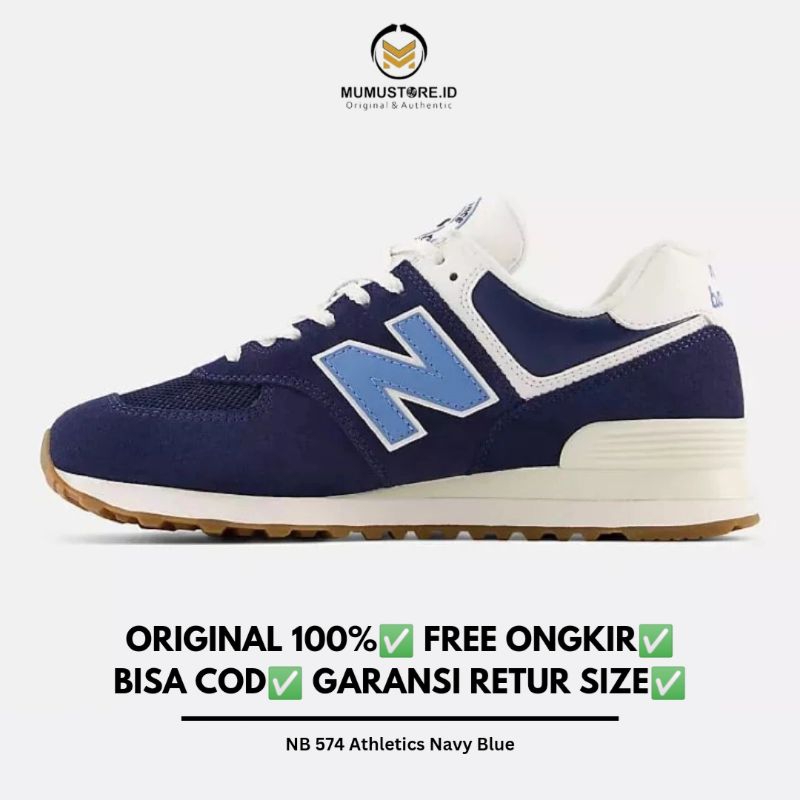 NEW BALANCE 574 ATHLETICS NAVY BLUE ORIGINAL