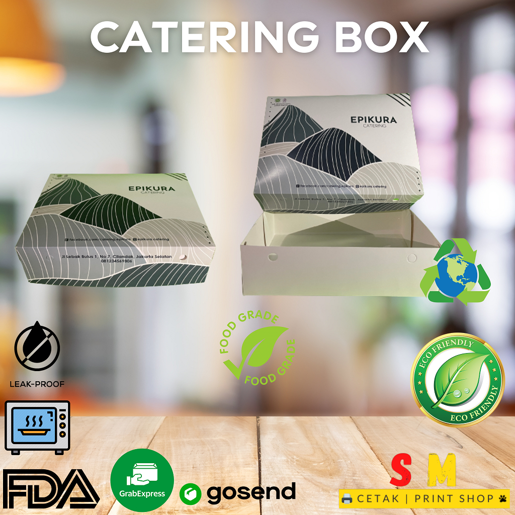 Custom Cetak Catering Box / Kotak Nasi Food Grade
