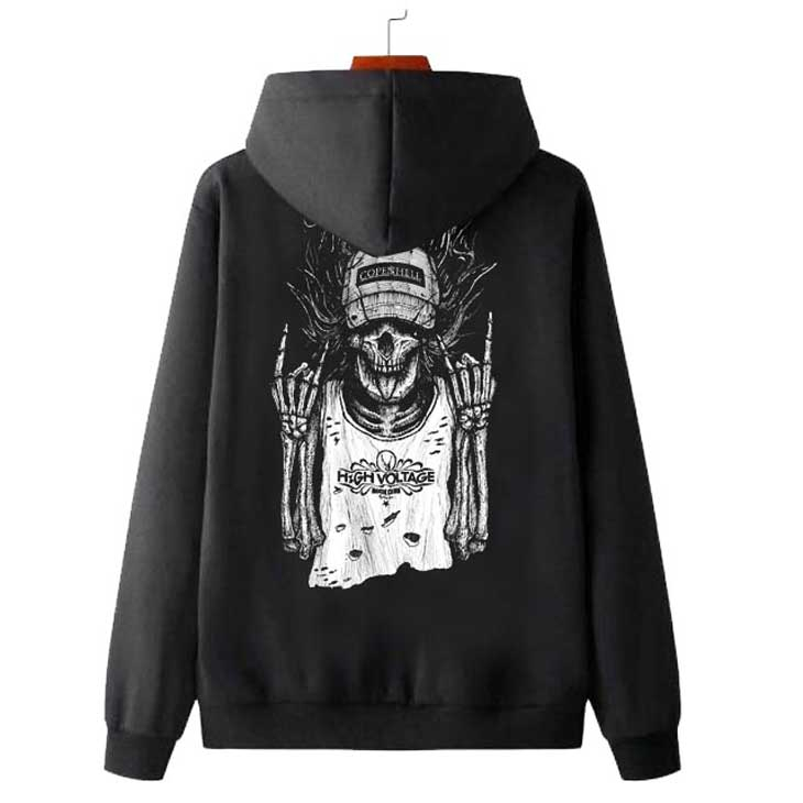 Jaket Hoodie ACDC Band High Voltage AD DC Hoodie Casual Unisex Bahan Katun