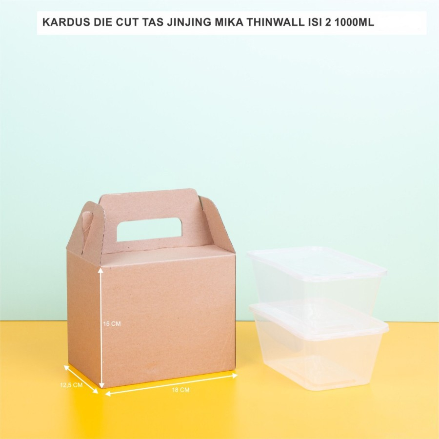 

(10pcs) dus tenteng mika thinwall 1000ml isi 2 dus hampers packaging ukuran 18 x 12.5 x 15cm