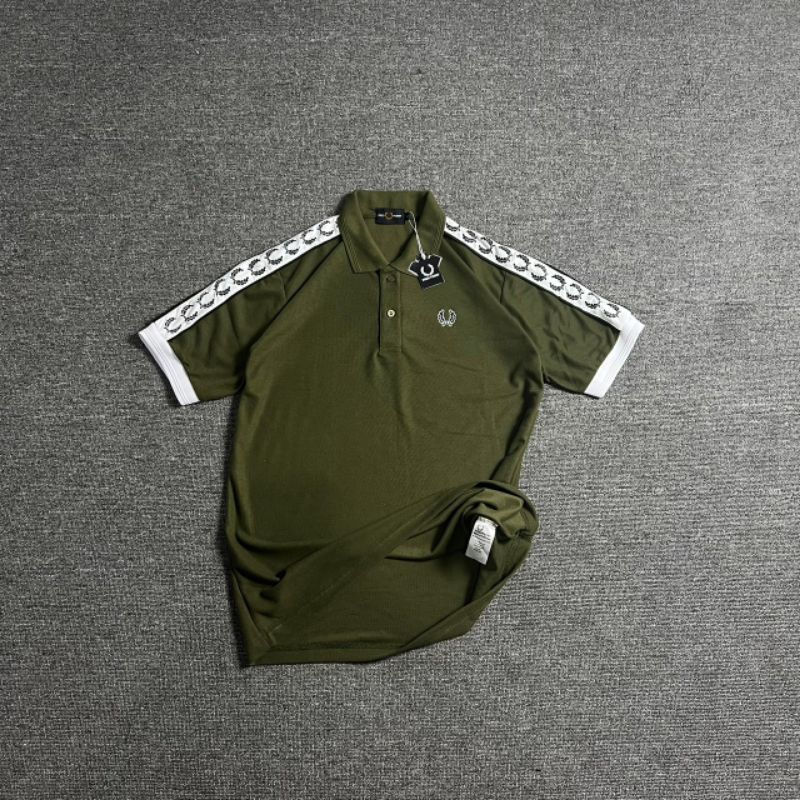 KAOS POLO FREDPERRY ARMY FULL TAG LABEL CASUAL